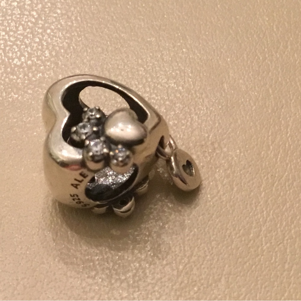 Pandora Sterling “Fur Mom” Heart Charm - Picture 3 of 3